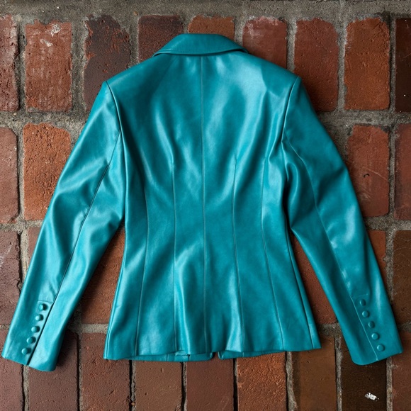 Bagatelle Women's Teal Blazer - Picture 5 of 5